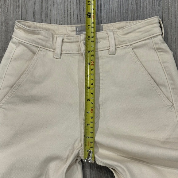 Everlane Straight Leg High Rise Crop Jeans Sandstone Pants  Women’s Size 00/24 - Picture 7 of 16